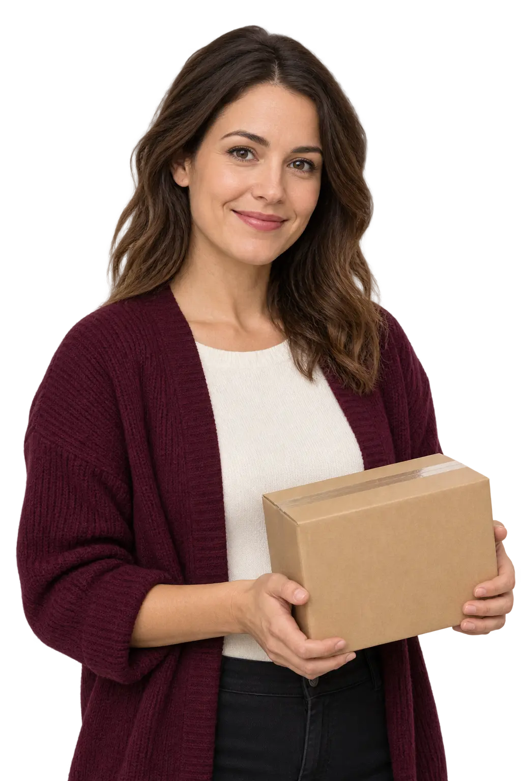 An independent retailer holding a parcel
