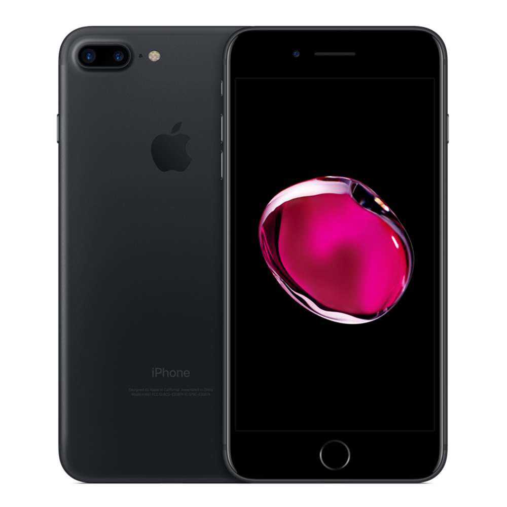 Supplied Apple iPhone 7 Plus model image in Black, front and back