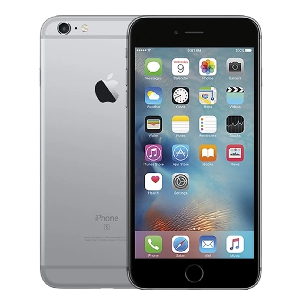 Supplied Apple iPhone 6 Plus in Space Gray model image, front and back